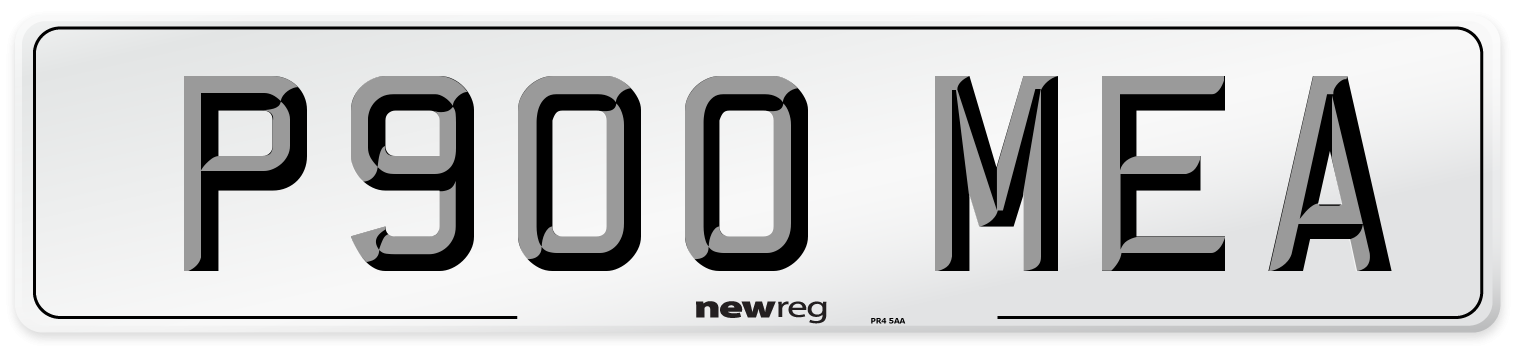 P900 MEA Number Plate from New Reg